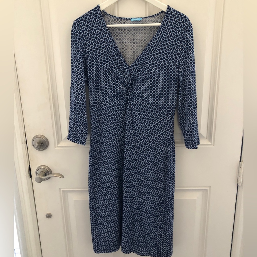 J. McLaughlin Twist Front V-Neck Dress Large